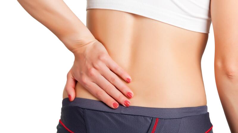 Woman with lower back pain