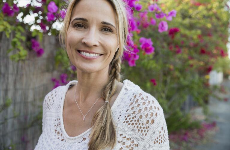 Woman smiling