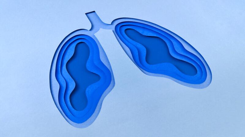blue lungs concept