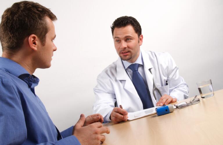 Doctor and male patient