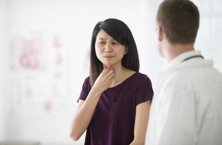 Sore throat exam