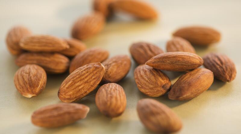 close up of almonds