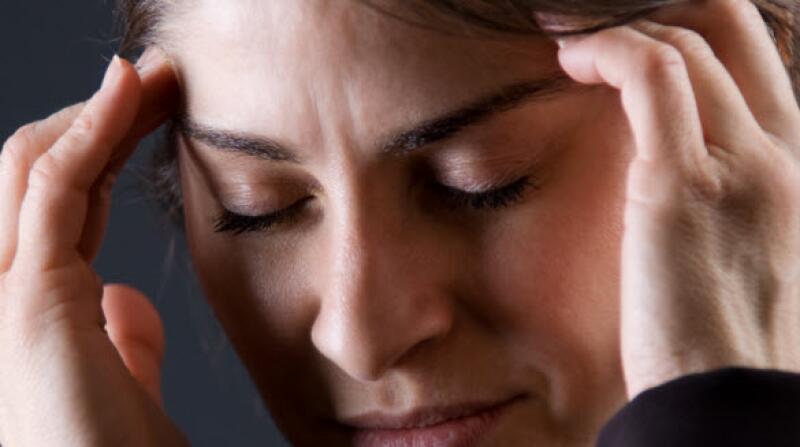 woman with headache