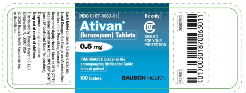 Ativan 0.5 mg pill