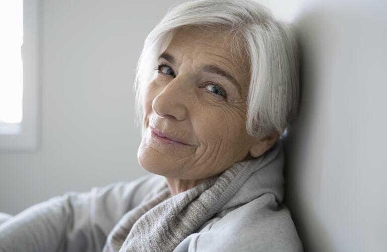 Portrait smiling senior woman