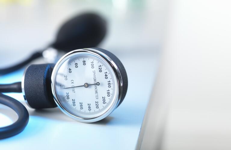 Blood pressure gauge in Doctors surgery