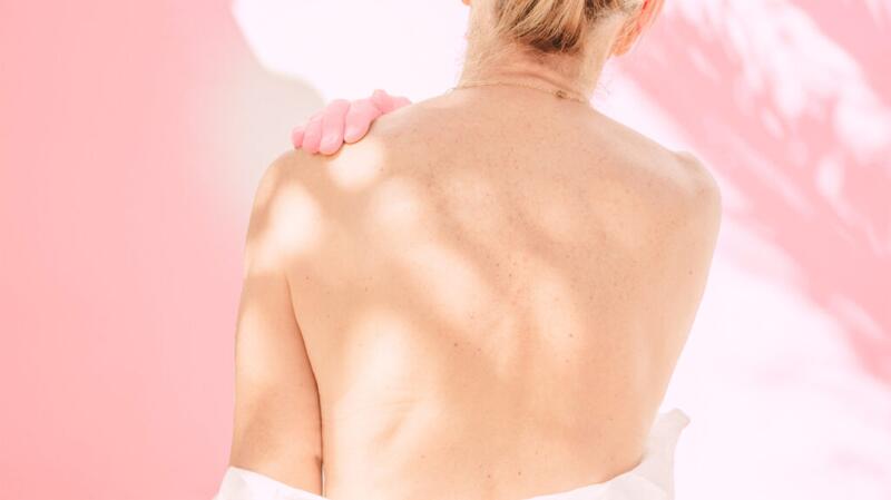 A female's bare back
