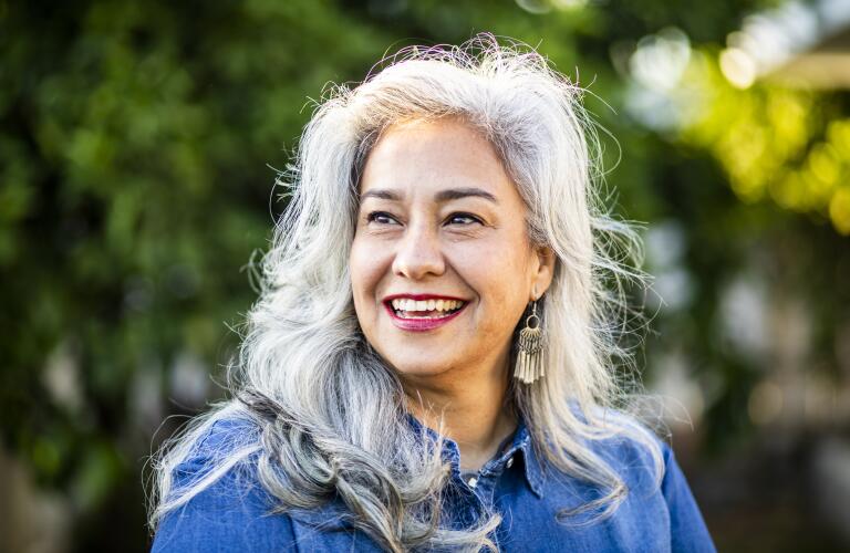 portrait of smiling senior woman