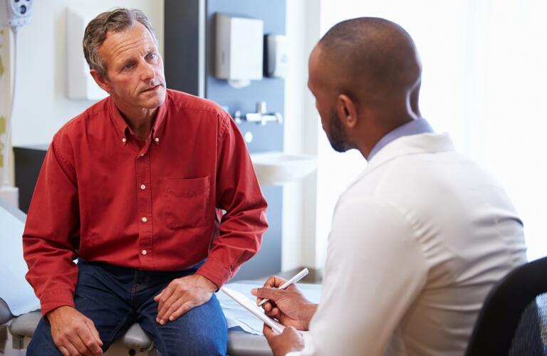 doctor talking to patient