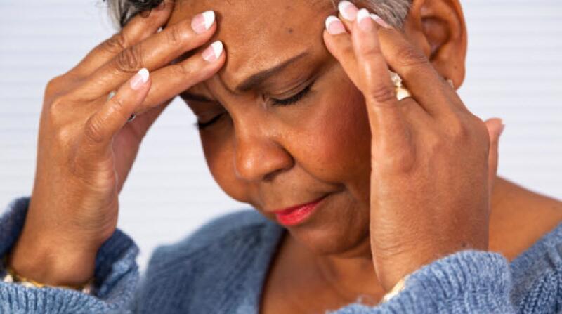 Woman with headache