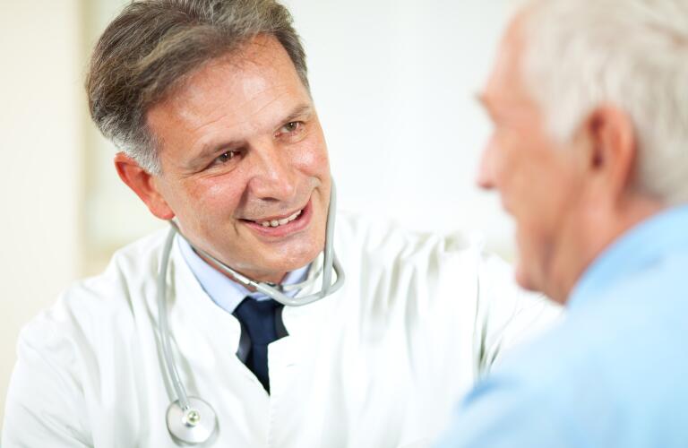 Doctor with patient