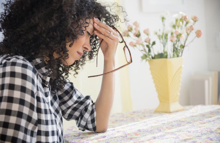 Anxious woman