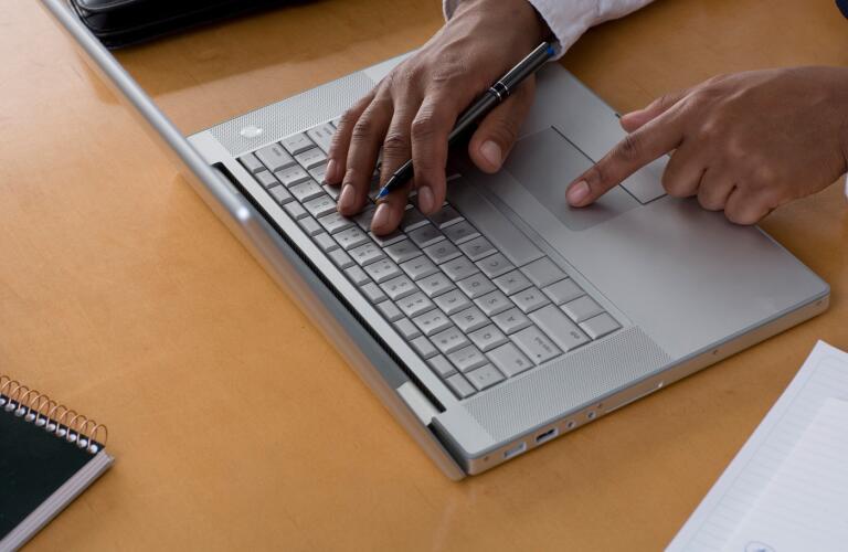 Working-on-a-laptop