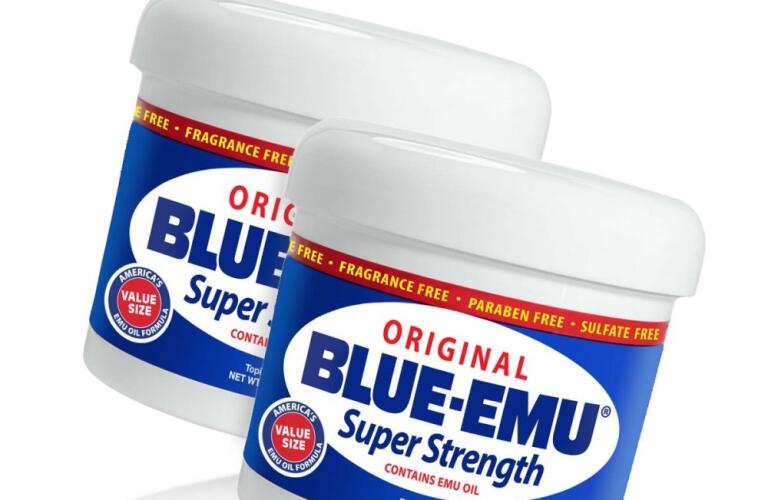 two jars of original blue emu super strength