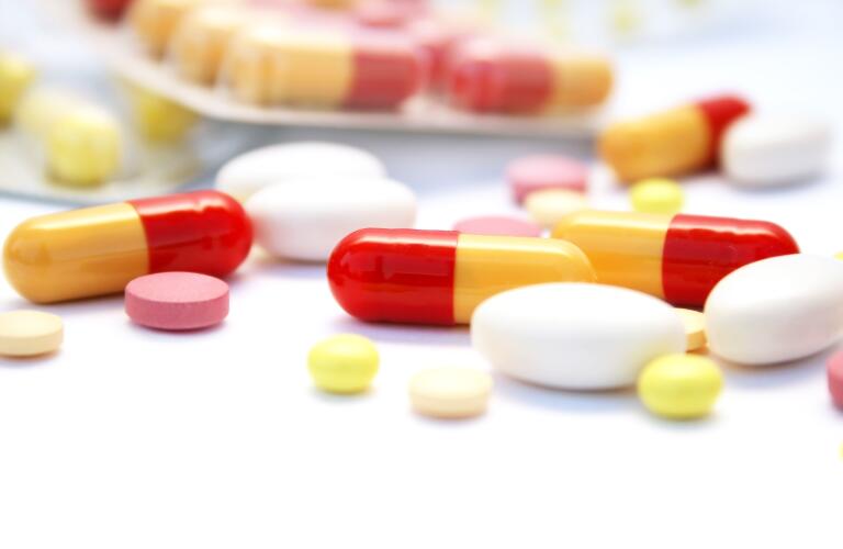Medical-pills-and-tablets-isolated-on-white-background