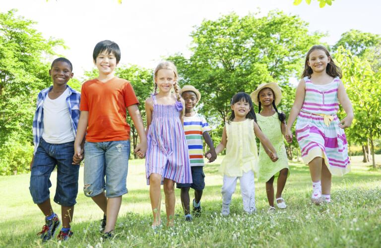 Group of Diverse Children in the Park