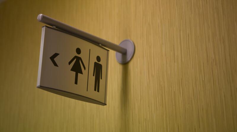 sign for public restroom