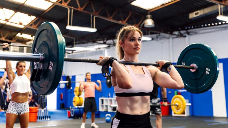 person lifting weights