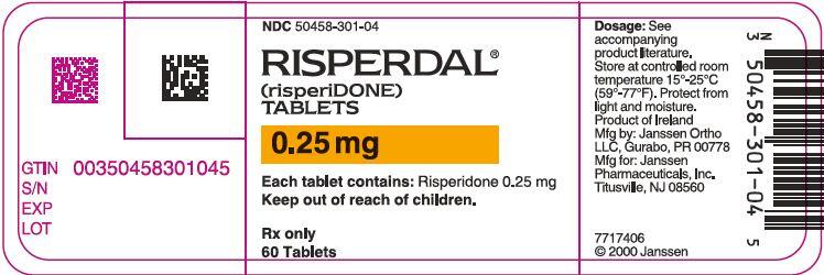 Risperdal 0.25mg Tablet