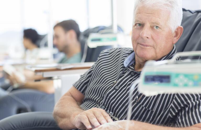 Man undergoing treatment