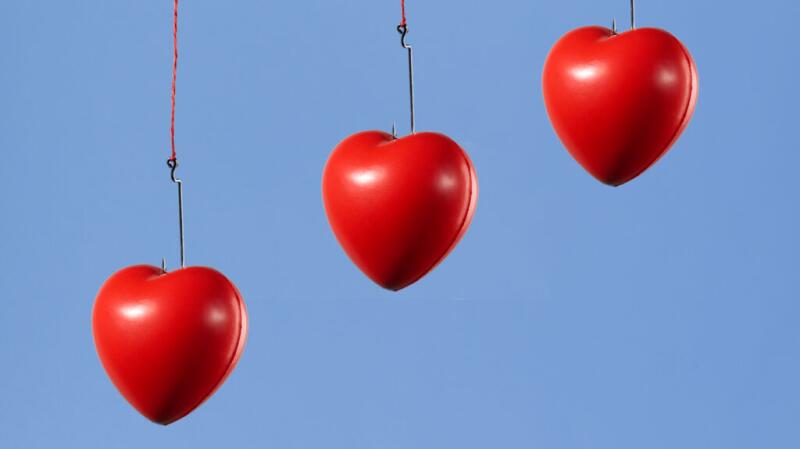 A series of hearts