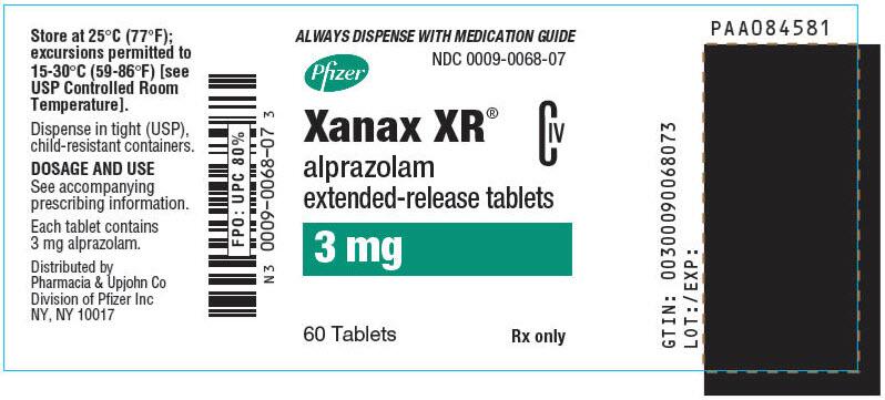 Xanax xr 3mg tablet