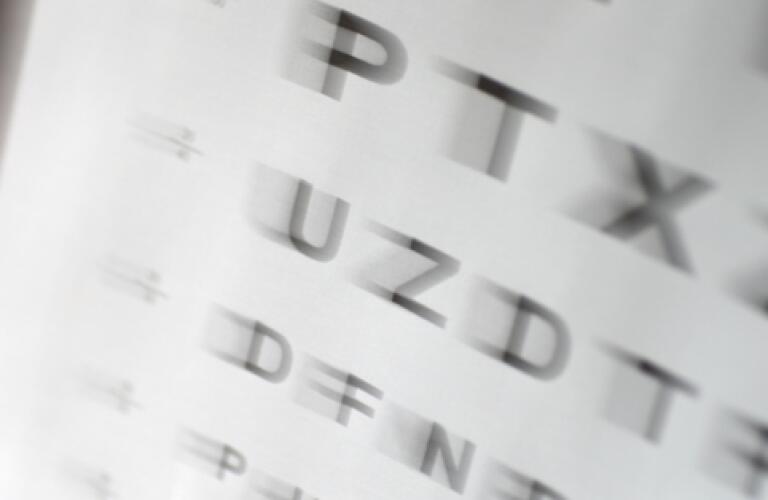 blurry eye chart