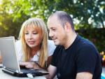 couple looking at computer