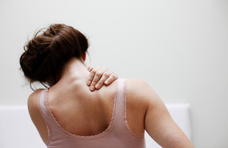 woman with neck pain