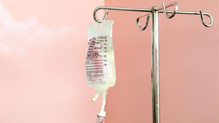 Saline solution IV drip