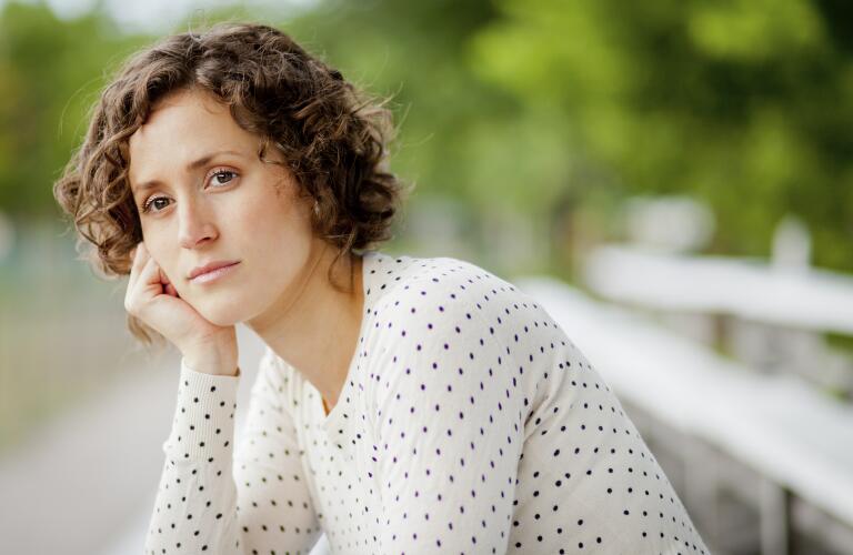 Worried Woman Waiting