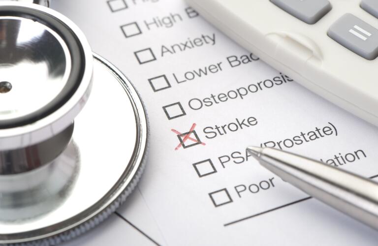Close up of stroke checked on a medical test