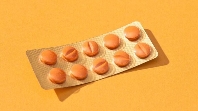 A packet of proton pump inhibitor pills