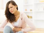 woman with stomach pain